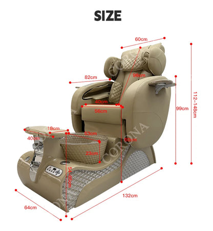 Professional No Plumbing Luxury Foot Spa Pedicure Chair With Massage