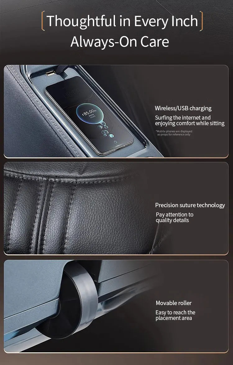 Zero Gravity Luxus Shiatsu Ganzkörper-Luftstreckungs-Doppelkern-Massagesessel