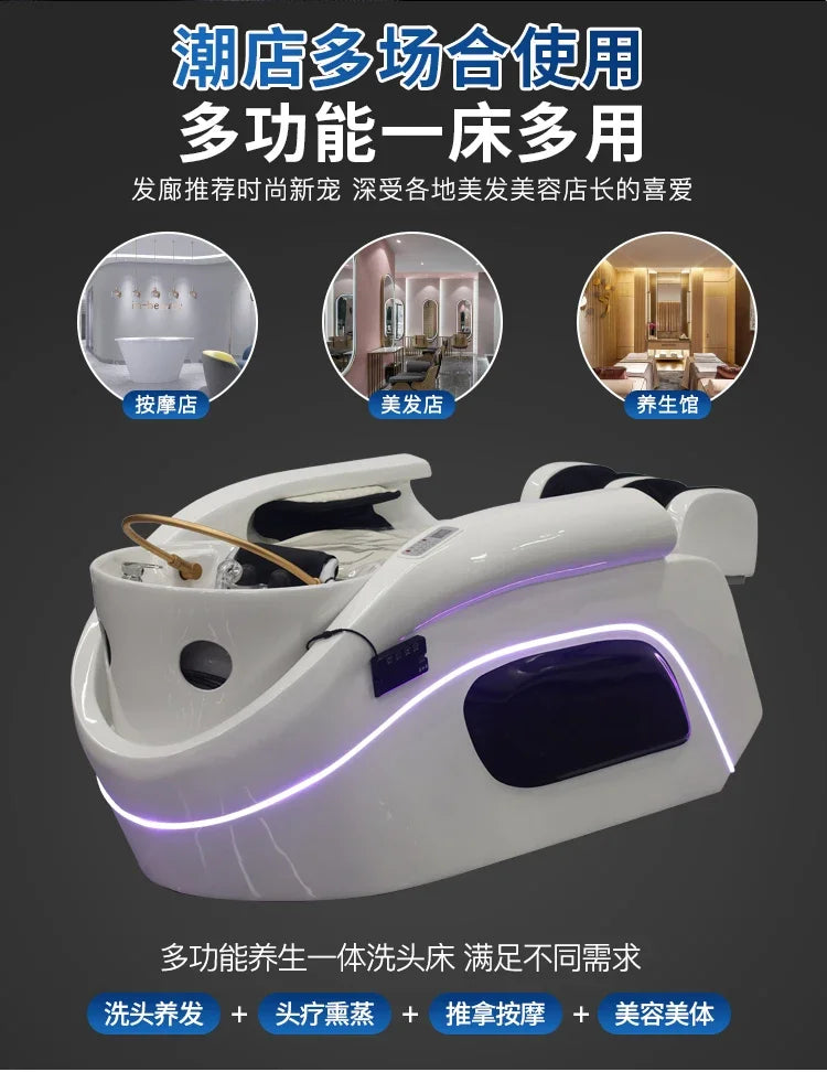 HT Automatische Intelligente Elektrische Massage-Shampoo-Liege Friseursalon Haar-Wasserkreislauf-Friseursalon-Massageliege