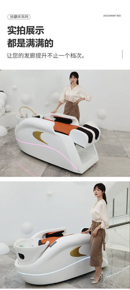 Intelligentes elektrisches Massage-Shampoo-Bett, Friseursalon-Haarwäschebett, Friseursalon-Wasserkreislauf-Kopftherapie