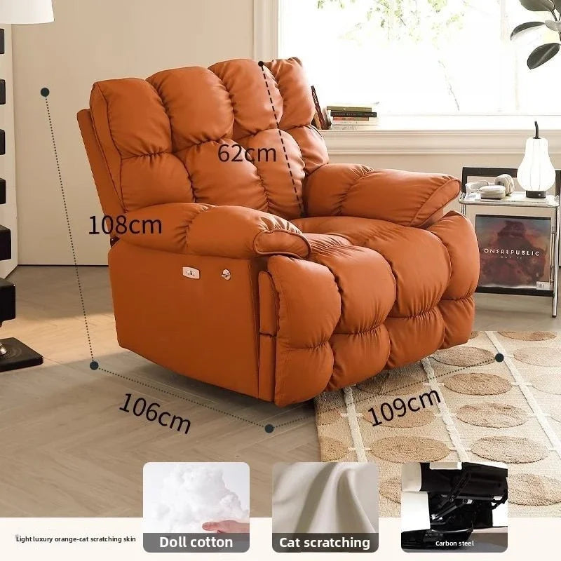 Smart Elektrischer Lazy-Sofa-Sessel Wohnzimmer Modern Einzelsitz mit Schlafmodus Multifunktionales Design Komfortable Ruhe