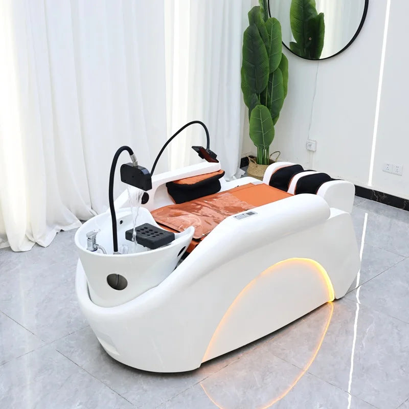 Shampoostuhl, elektrischer intelligenter Spa-Massagetisch, Shampoobett
