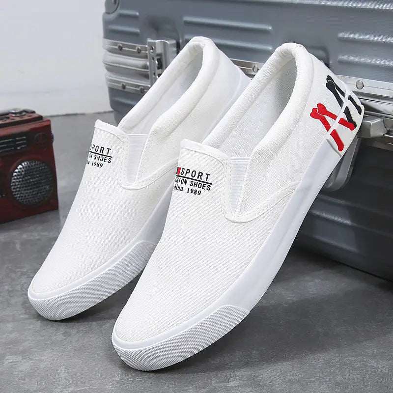 Men’s 2025 Luxury Casual Canvas Loafers – Breathable Slip-On Driving Shoes