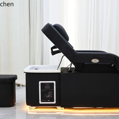 CZ  Electric Adjustable Foot Spa Beauty Shampoo Bed Massage Foot Soak Automatic Up and Down Foot Bath Health Salon