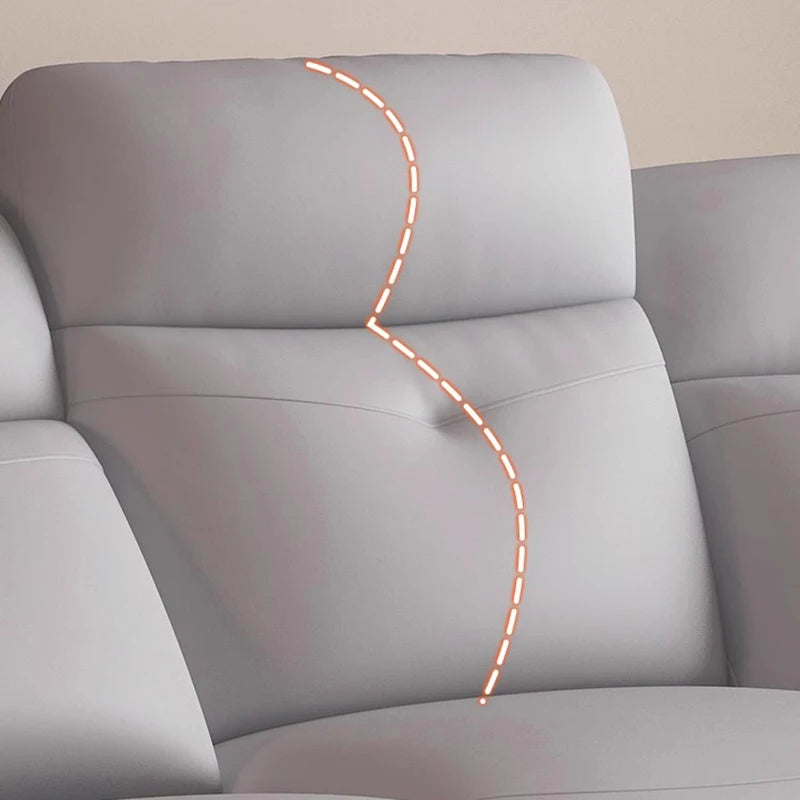 Komfortabler elektrischer Relaxsofa-Schnittsofa aus Leder, echtes einziehbares kombiniertes Schlafsofa, umwandelbares Divano Letto Möbel