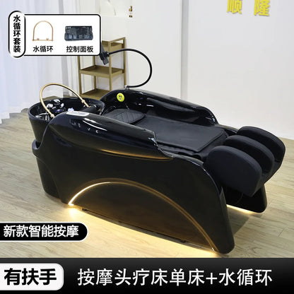 06Qualität Multifunktionales automatisches intelligentes elektrisches Shampoo-Bett Spezial-Massage-Shampoo-Bett für Schönheitssalon
