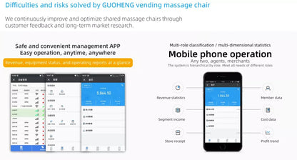 Neuer kommerzieller Verkaufsautomat für Massagesessel mit Kreditkarten-, Münz- und Geldscheinannahme für Unternehmen