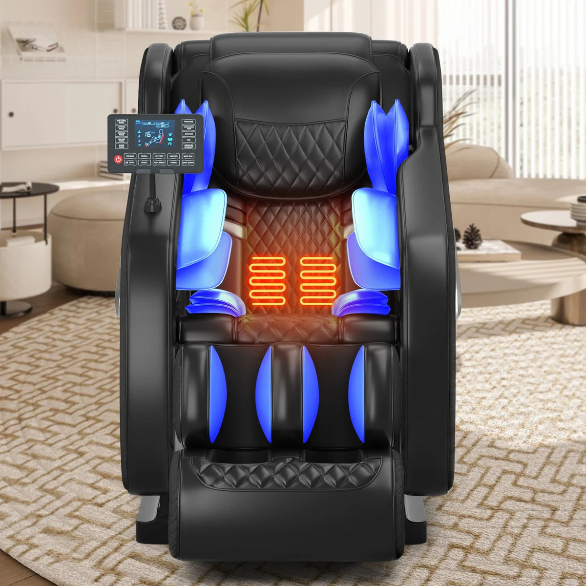 2025 7ft Professioneller Ganzkörper-Elektromassagesessel 400Lbs Kapazität 4D Massage Schwerelosigkeit Multifunktions-Heimmöbel