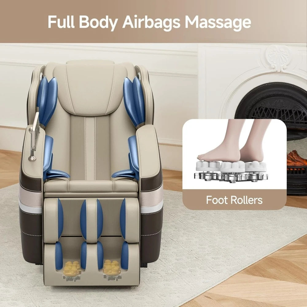 Ganzkörper-Massagesessel, Zero Gravity Massagesessel mit 6 Automatikmodi, Ganzkörper-Airbags, Bluetooth, Passend für das Büro