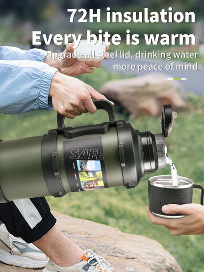 Grand Thermos en Acier Inoxydable – Idéal pour le Voyage