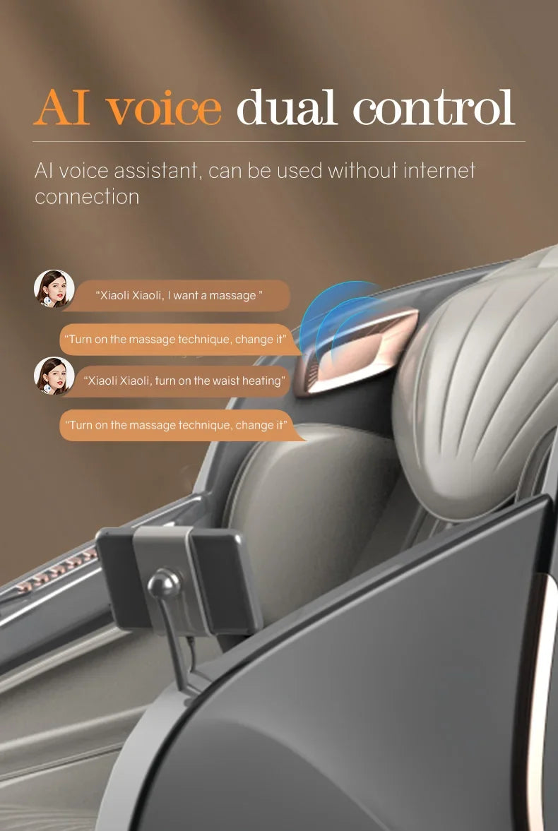 Guoheng 168L elektrischer Luxus-Massagesessel Shiatsu-Massagesessel mit Musikfunktion, OEM-Touchscreen-Massagesessel