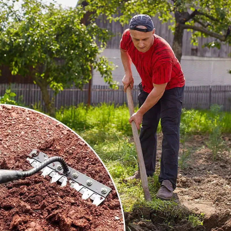 5/6/7/8 dents fer jardinage houe désherbage râteau outil agricole saisir râteau ameublissement sol clou râteau outil artefact herse outil agricole