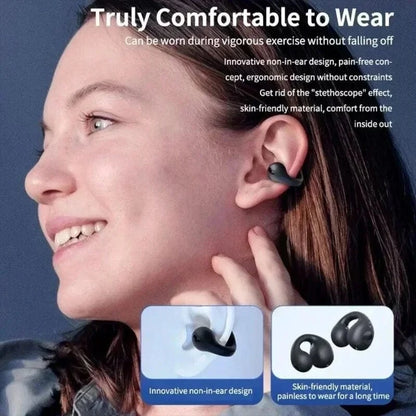 T75 Bone Conduction Bluetooth 5.3 Wireless Headphones – HiFi Sound, Waterproof TWS Sports Earphones