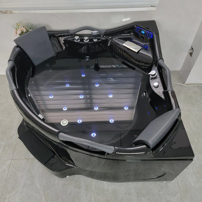Black Acrylic Massage Bath Tubs Bathtubs & Whirlpools Corner Massage Bathtub Hot Tub for Soaking