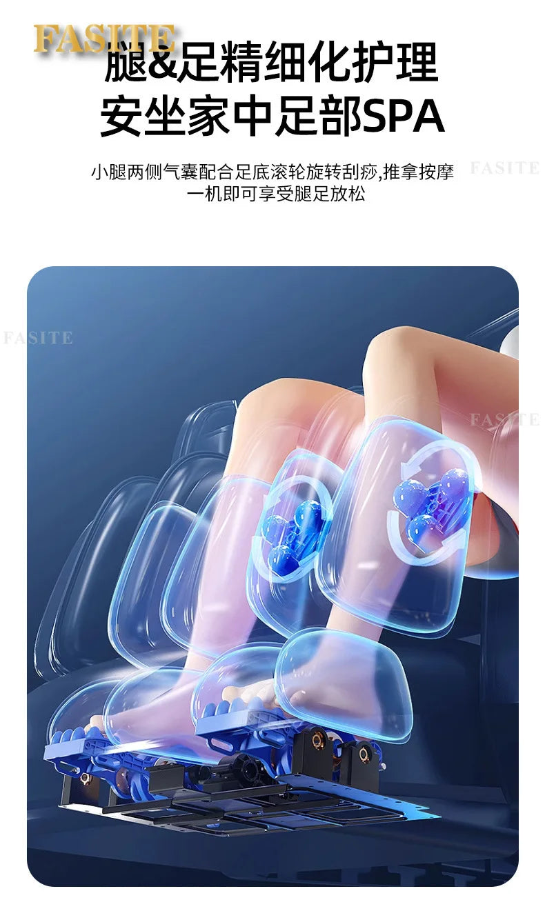 Massagesessel Home Intelligent Multifunktional Ganzkörper Automatisch Elektrisch Schwerelosigkeit Raumkapsel Führungsschiene