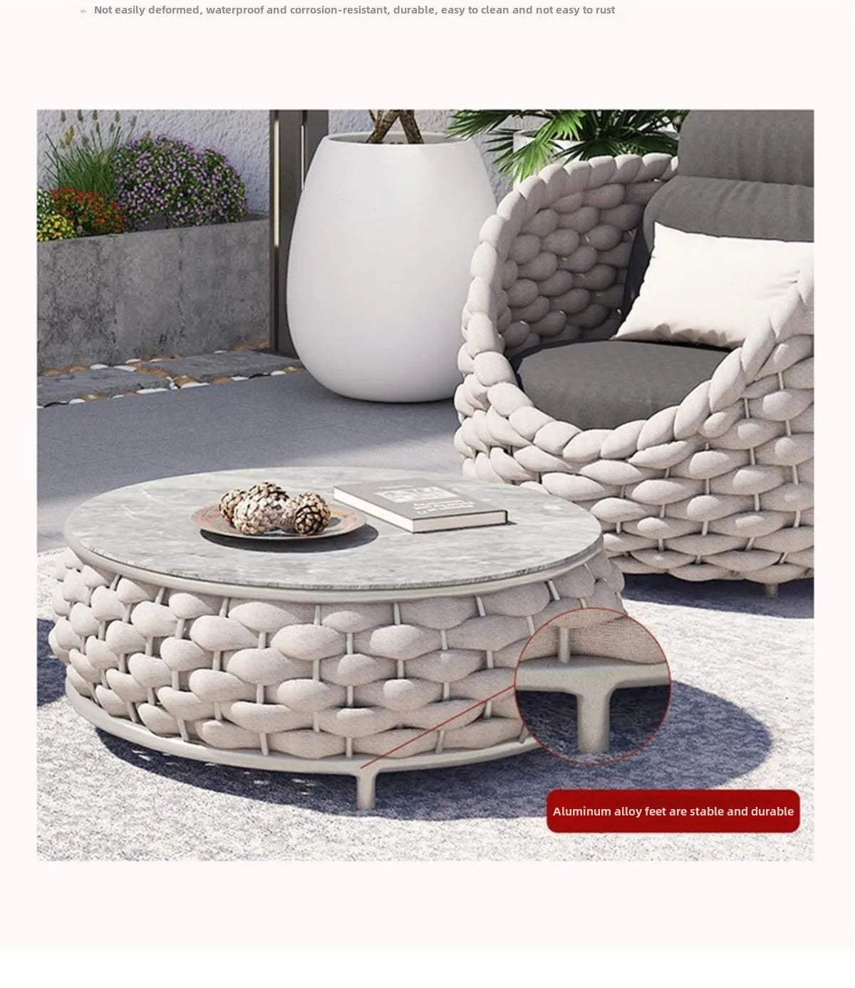 Outdoor Rattan Sofa Hofkombination Doppelstuhl Freizeit Terrasse Villa Wohnzimmer Balkon Outdoor Sitzmöbel Haus
