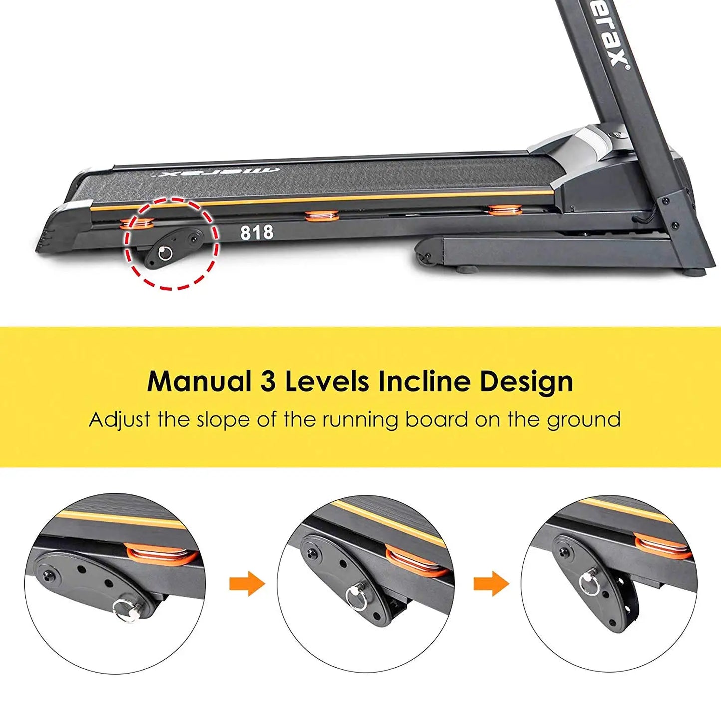 Sports Multi Function Indoor Fitness 1.75HP Motor Running Machine Home Use Electric Treadmill