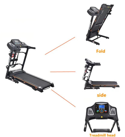 Sports Multi Function Indoor Fitness 1.75HP Motor Running Machine Home Use Electric Treadmill