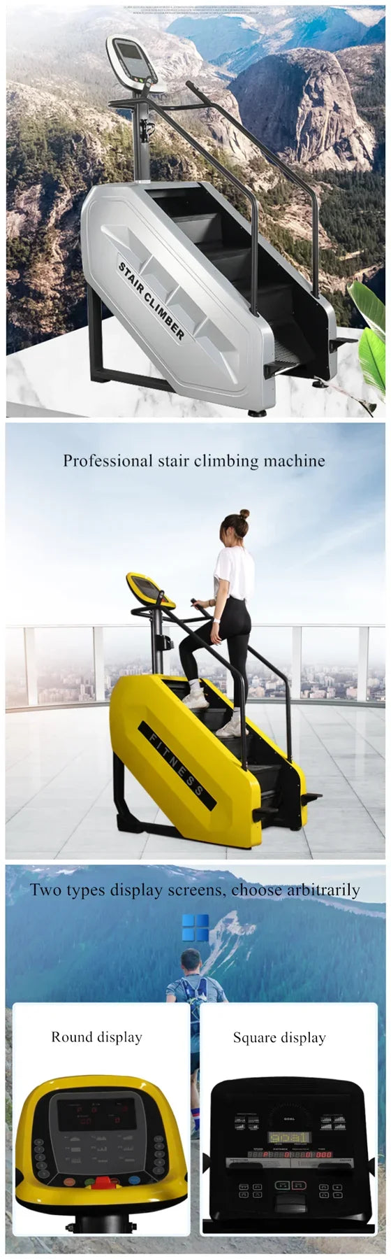 Cardio-Training Fitnessstudio Treppenlaufen Übung Stairmaster Stepper Gerät Stepmill-Maschine