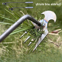 Petit extracteur de mauvaises herbes avec 4 dents, outils manuels de jardinage, outil de désherbage pour outil de désherbage ergonomique de cour (la poignée peut être 1 pièce