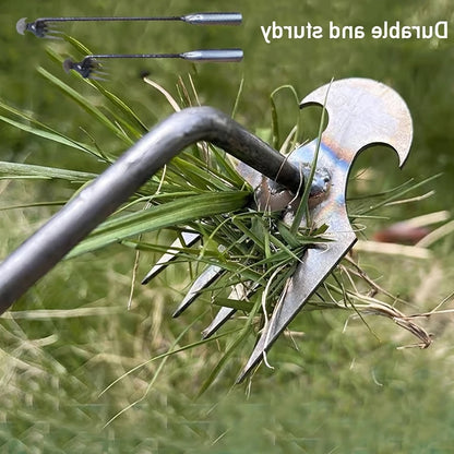 Petit extracteur de mauvaises herbes avec 4 dents, outils manuels de jardinage, outil de désherbage pour outil de désherbage ergonomique de cour (la poignée peut être 1 pièce
