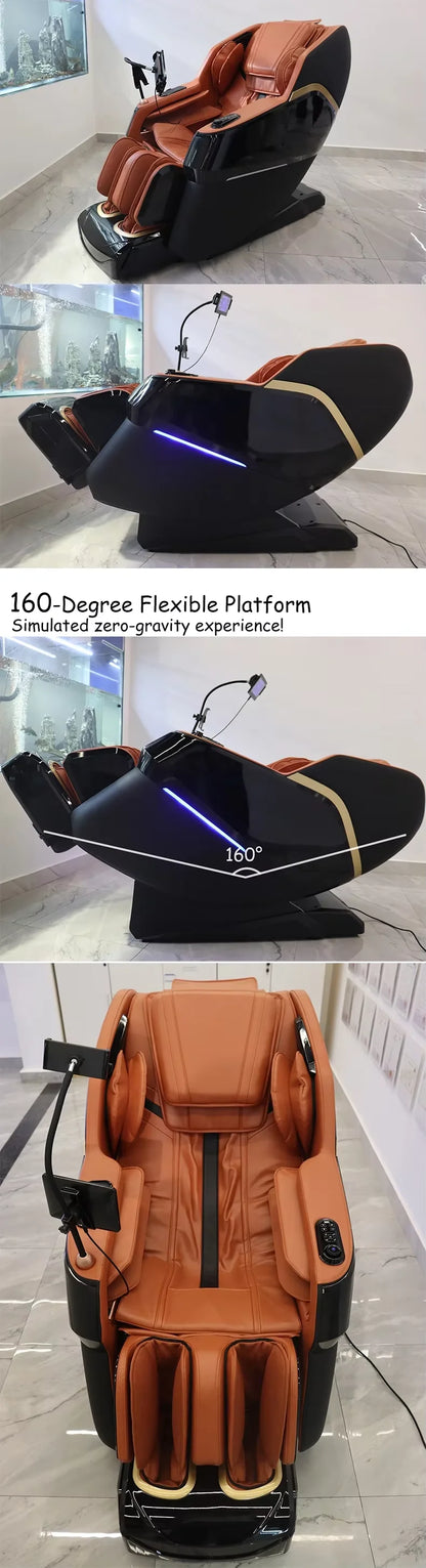 Massagesessel Luftdruck-Shiatsu Elektrische Heizung Luxus Ganzkörper-Zero-Gravity 3D-Massagesessel mit digitalem Bildschirm