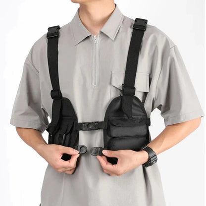 2025 Hip-Hop Streetwear Chest Bag – Unisex Tactical Vest Backpack with Multi-Function Pockets for Sport &amp; Travel