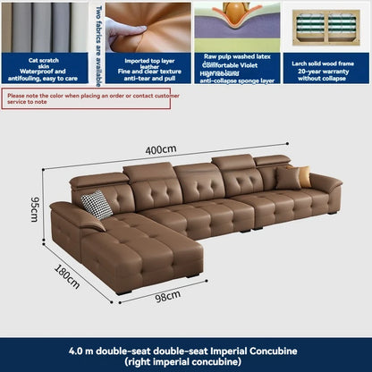 L Shaped Leather Sectional Sofa and Couch For Living Room Italian Oversized Leather Sofa Couches Living Room Furniture