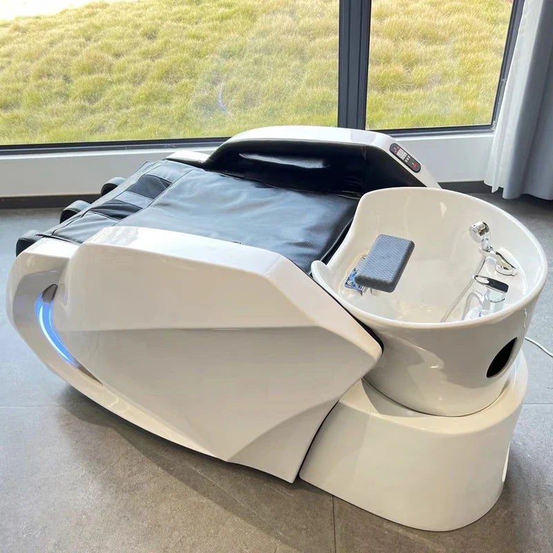 Electric luxury beauty salon furniture head spa shampoo chair bed shampoo chair massage head spa shampoo chair bed  Worry-free r