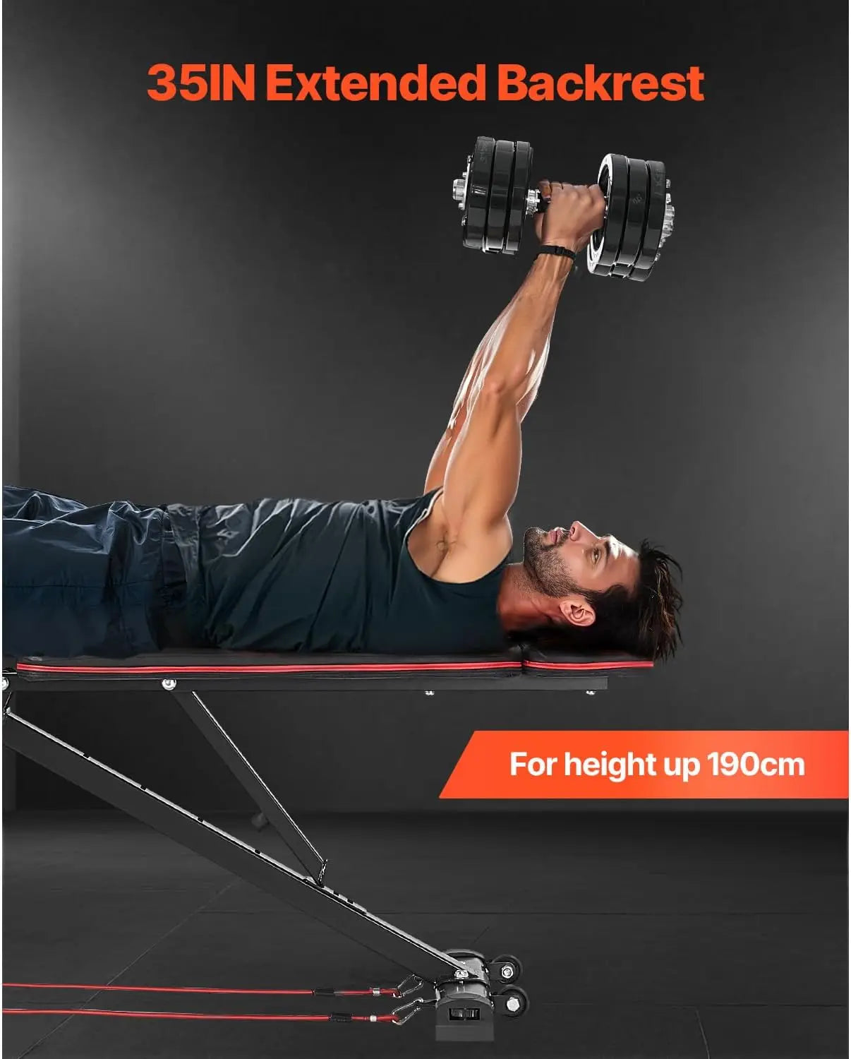 Adjustable Weight Bench Up to 800lbs Capacity for Comprehensive Full Body Workouts. Ideal Sit up Bench for Home Gym Strength Tra