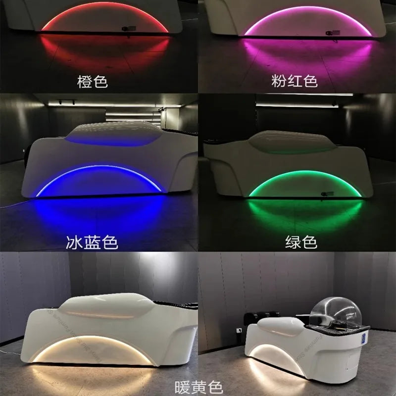 XinSheng Friseursalon-Shampoosessel Kopf-SPA-Begasungsgerät Elektrische Massageliege für Freizeit- und Gesundheitsgeschäfte Kommerzielle Möbel