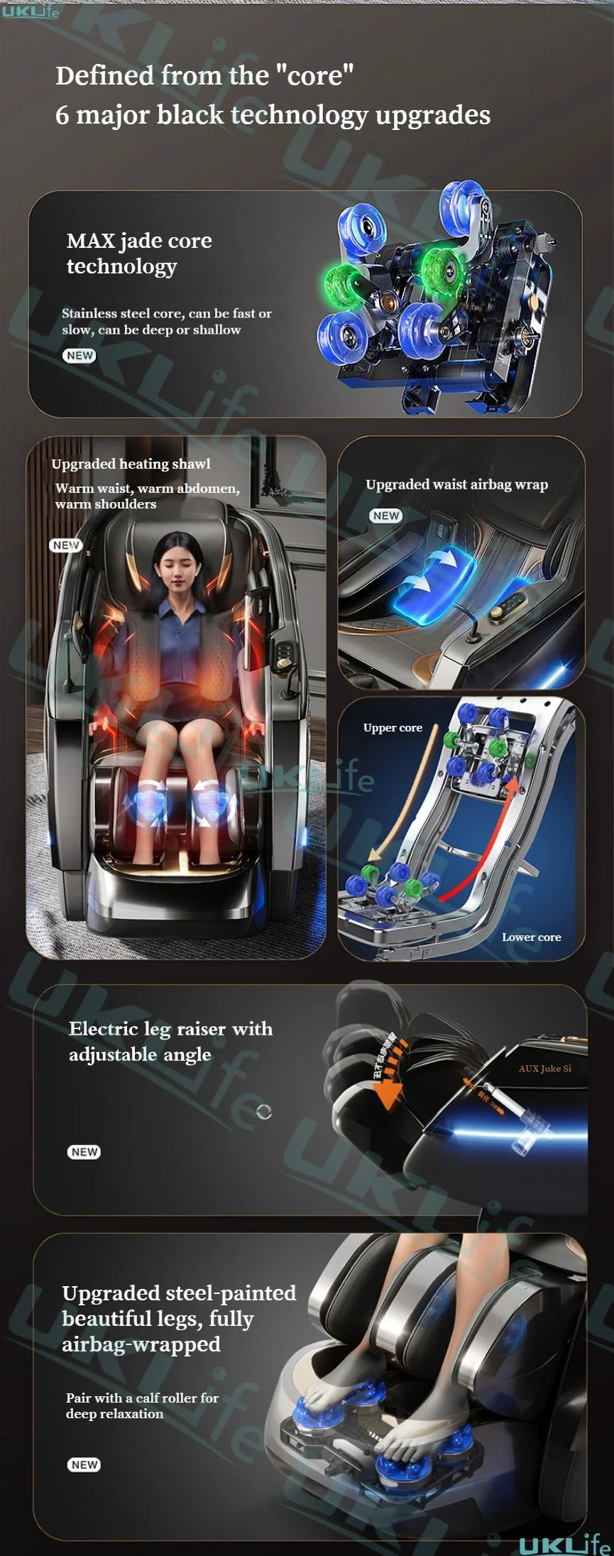 2026 MAX6D Premium Massage Chair: AI Voice, Zero Gravity, 6D Dual-Core Jade Rollers & Full Calf Massage