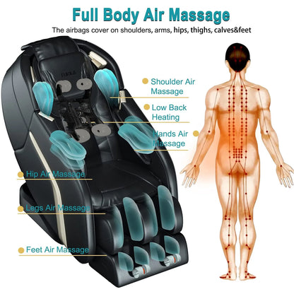 4D SL Airbag Zero Gravity full body Massage Chair Home 3D Office Foot Roller Shiatsu Office Chair Massage Sofa