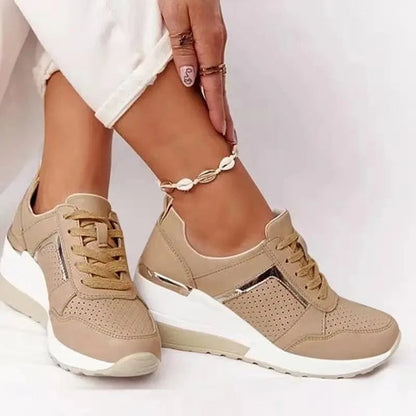 2025 Women’s Air Cushion Wedge Sneakers – Stylish Height-Increasing Sport Shoes for Everyday Comfort