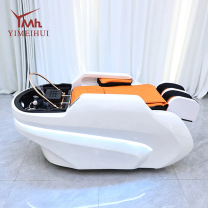 Luxuriöses professionelles Gesundheits-Shampoo-Bett, Spa-Kopf-Wassertherapie, elektrisches Massage-Shampoo-Bett