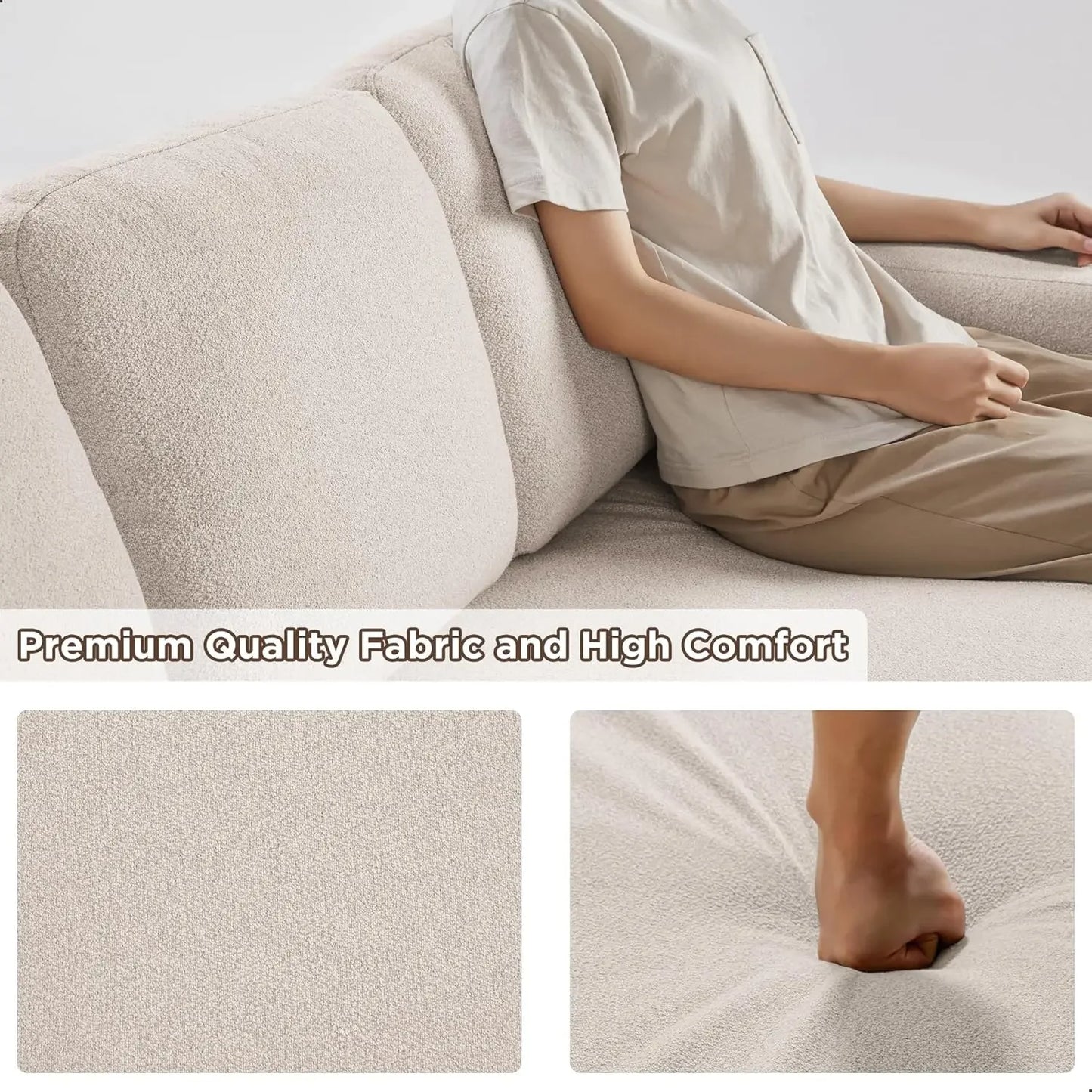 80" Schlafsofa, L-förmige Schlafcouch mit Stauraum, 2 integrierte Bücherregale und USB-Ladeanschluss