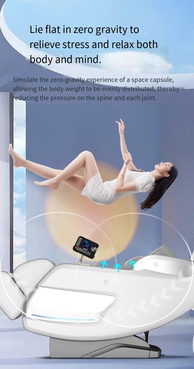 Elektrisches Sofa Luxus Shiatsu Kneten Heiztherapie Luftdruck Massage Sessel 4D Massagesessel mit Touchscreen