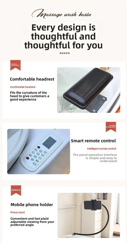 Professionelle Salon-Spa-Massageliege, elektrische Smart-Wasserkreislauf-Duschtisch, Schönheitsausrüstung für Kopfhautbehandlung, Friseursalon