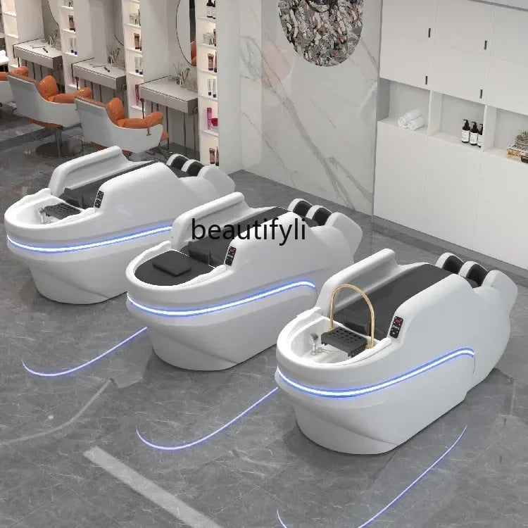 M178 Automatisches intelligentes elektrisches Massage-Shampoo-Bett für Friseursalons, spezielles Wasserzirkulations-Haarpflegebett