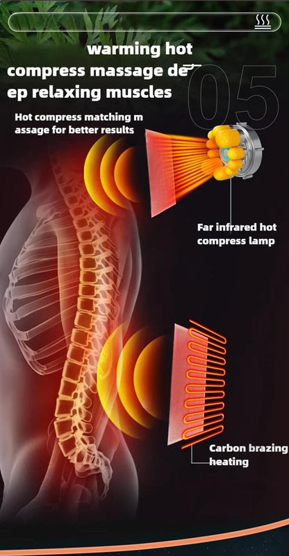 Elektrische Ganzkörpermassage-Matratze mit Heizung, Handsteuerung, Schulter-Nacken-Taillen-Airbag-Rücken-Knet-Vibrations-Massagekissen