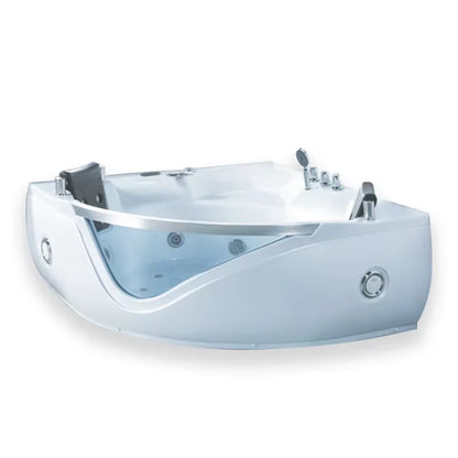 YIDA Badewanne Massage-Badewanne Whirlpool freistehend Luftsprudel-Massage-Jets Whirlpool heiß Acryl-Badewanne mit Badewannenkissen