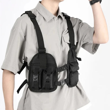2025 Hip-Hop Streetwear Chest Bag – Unisex Tactical Vest Backpack with Multi-Function Pockets for Sport &amp; Travel