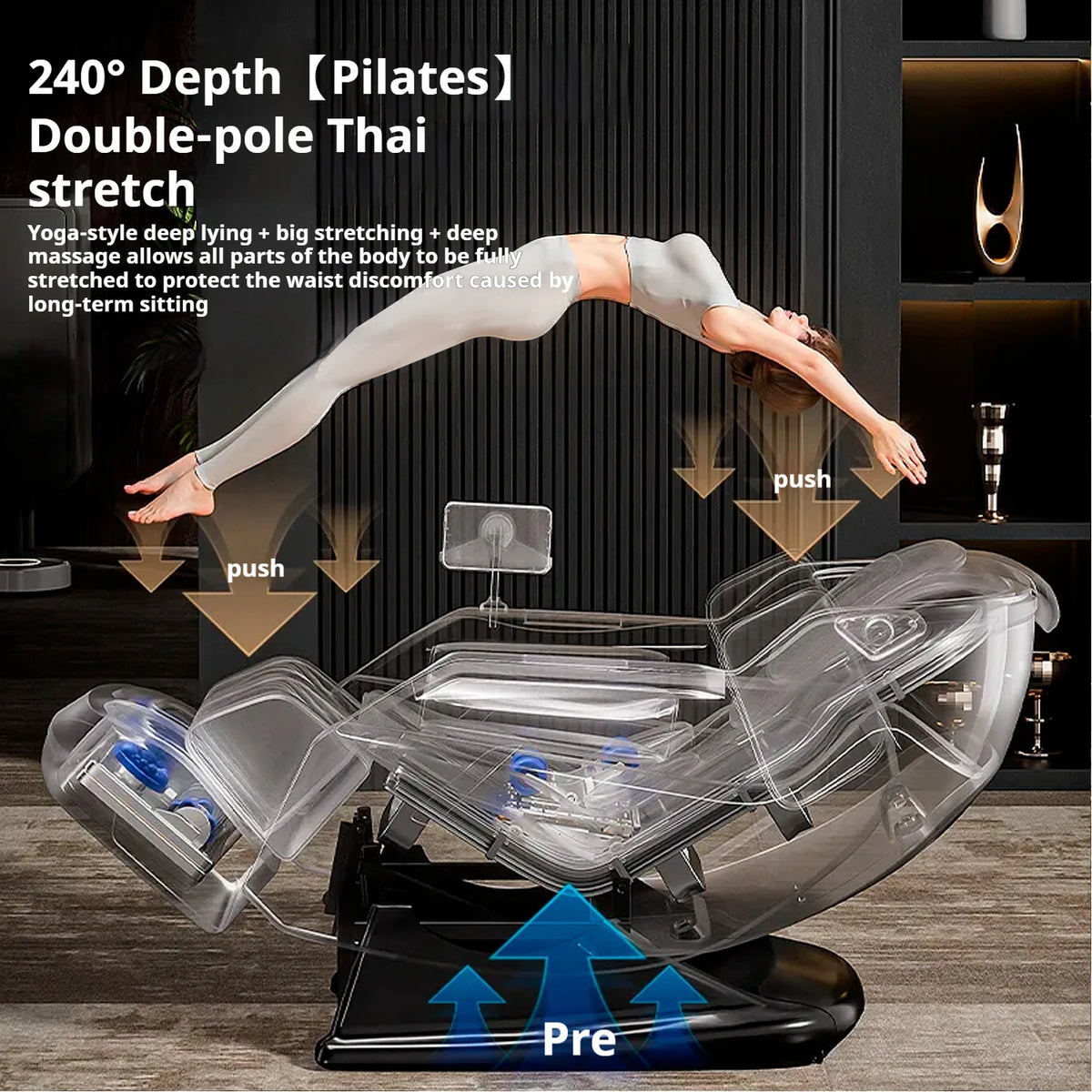 4D SL-Track Zero Gravity Full Body Air Massage Chair Luxury Electric Massager Sofa with 3 Year Warranty for Home