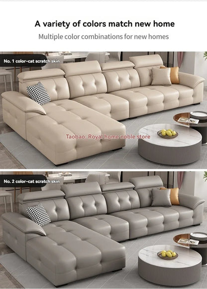 L Shaped Leather Sectional Sofa and Couch For Living Room Italian Oversized Leather Sofa Couches Living Room Furniture
