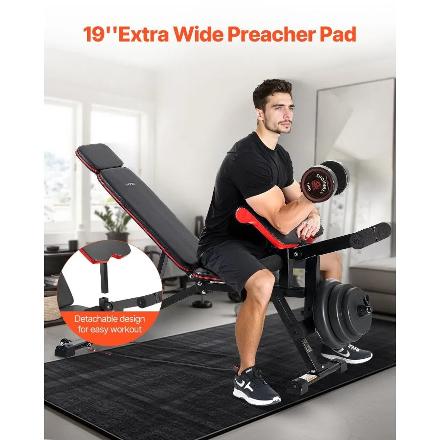 Hantelbank Bauchtrainer für Home Gym Krafttraining verstellbar
