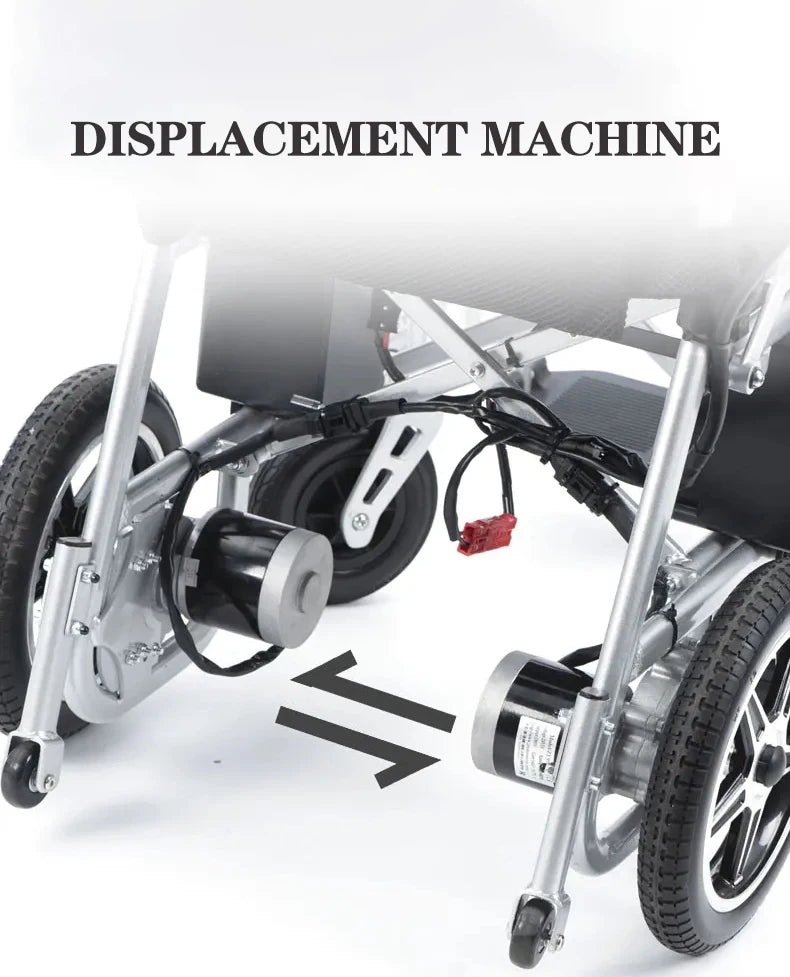 High quality iron frame left and right foldable electric wheelchair