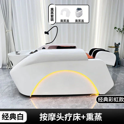 Asmt59 High-End Intelligente Massageshampoo-Liege Spezielle Wassertemperatur-Zirkulation Automatische Multifunktions-Friseursalon-Waschanlage