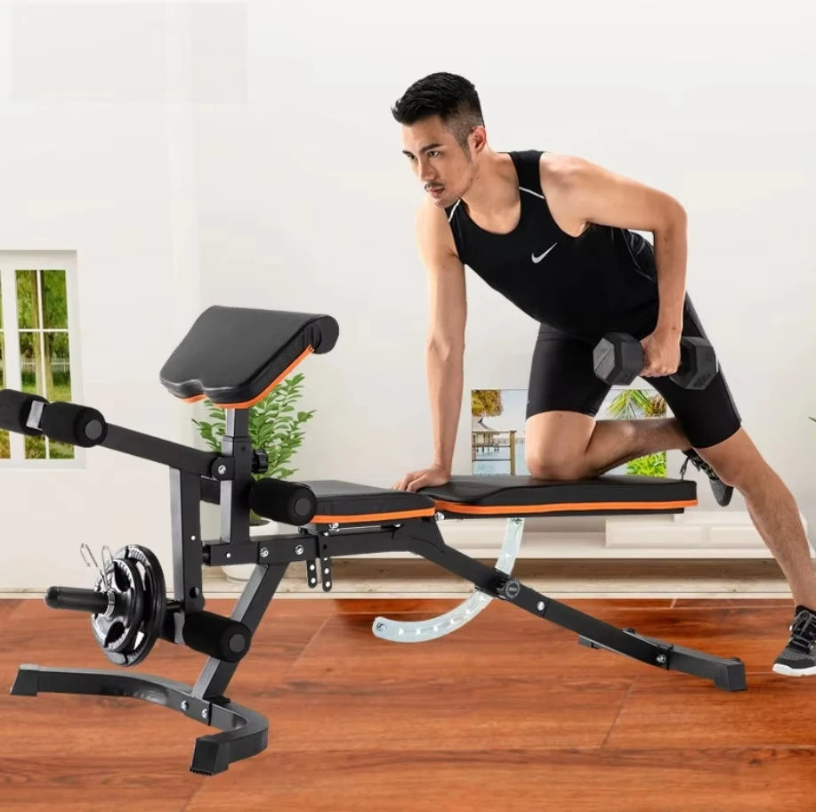 Fitnessgeräte für das Training Klappbare Hantelbank für schwere Beanspruchung, Neigungs-Bauchmuskelbank, Flachbank für das Training