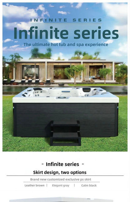 Outdoor Jacuzzi SPA Whirlpool Badewanne Große Acryl-Massagebadewanne Intelligenter beheizter thermostatischer Pool für Villa Hotel Resort Homestay Möbel