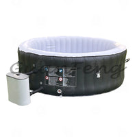 Für Backyard Familienparty 4-6 Personen aufblasbarer Whirlpool Jacuzzi Outdoor Spa Poolmit LED-Beleuchtung